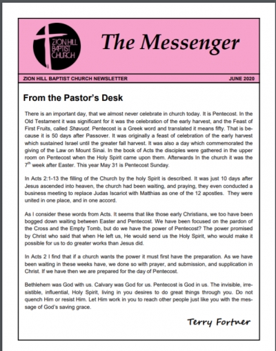 The Messenger Newsletter